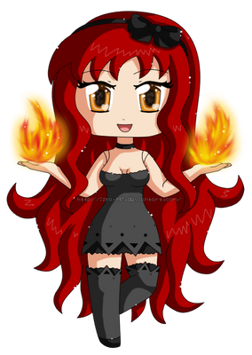 [Commission60] Chibi Cleo: Fire Powers