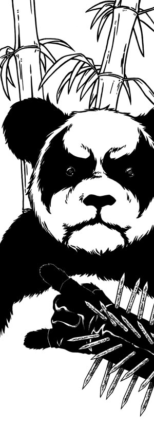 black metal panda