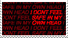 i don't feel safe in my own head stamp