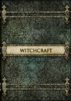 Witchcraft -  old vintage style book cover concept