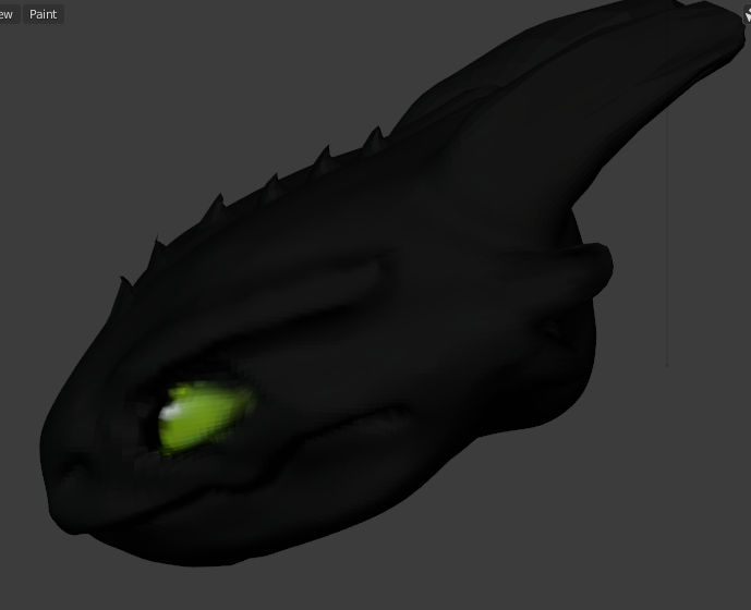 Toothless Side View (WIP COLORED) by Heart-of-a-Artist on DeviantArt