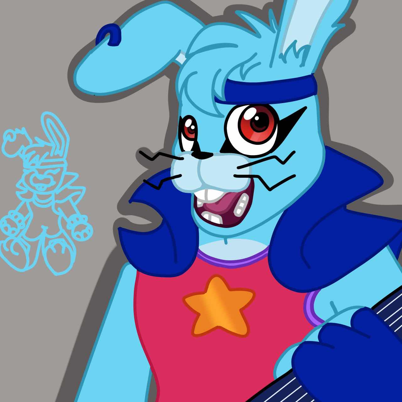 Glamrock Bonnie (FNAF SB: RUIN) by Squint-The-Dutchie on DeviantArt