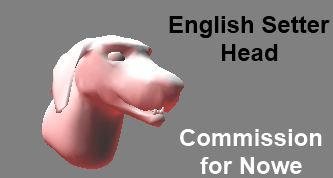 English Setter Playable Head Commission