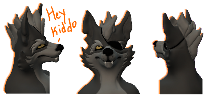 Starfox Animated Series Wolf Head Model