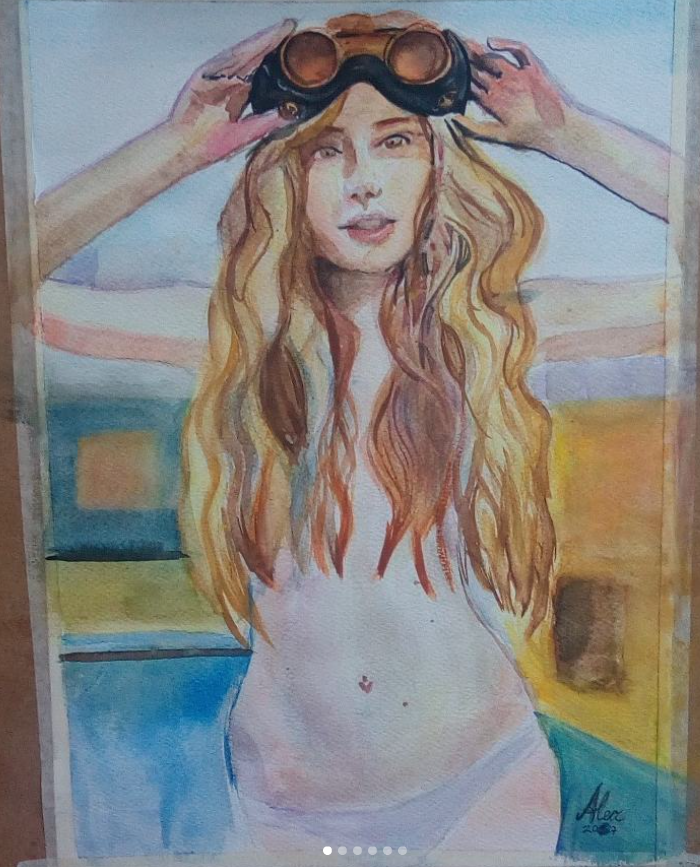 Girl 2 in watercolour