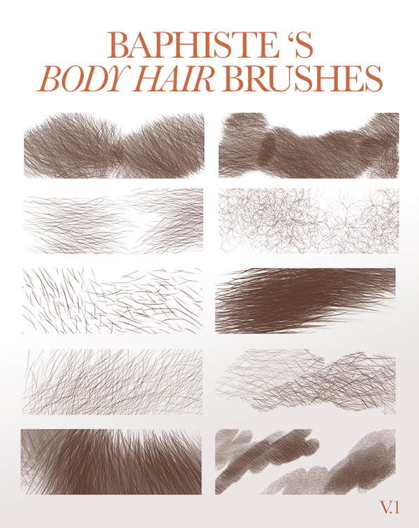 Body Hair Brush Set by baphiste on DeviantArt