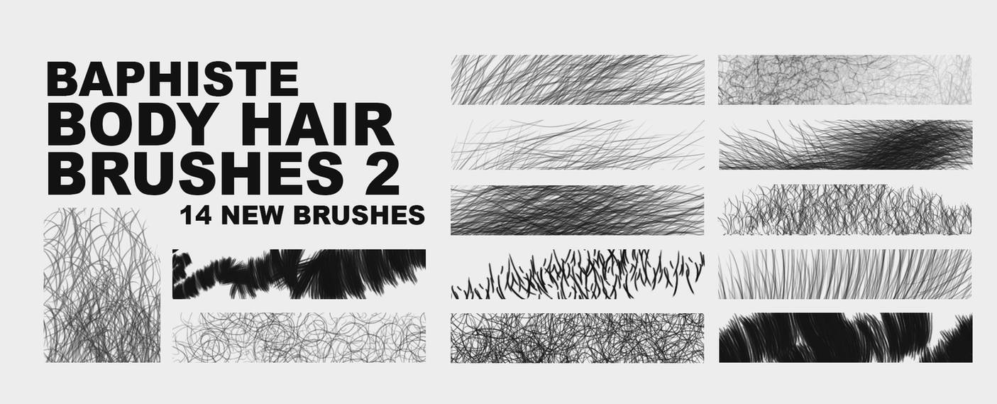 Baphiste's Body Hair Brushes Vol. 2 for Photoshop by baphiste on DeviantArt