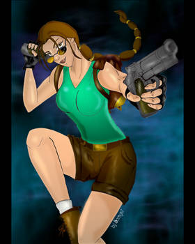 Lara Croft scribble