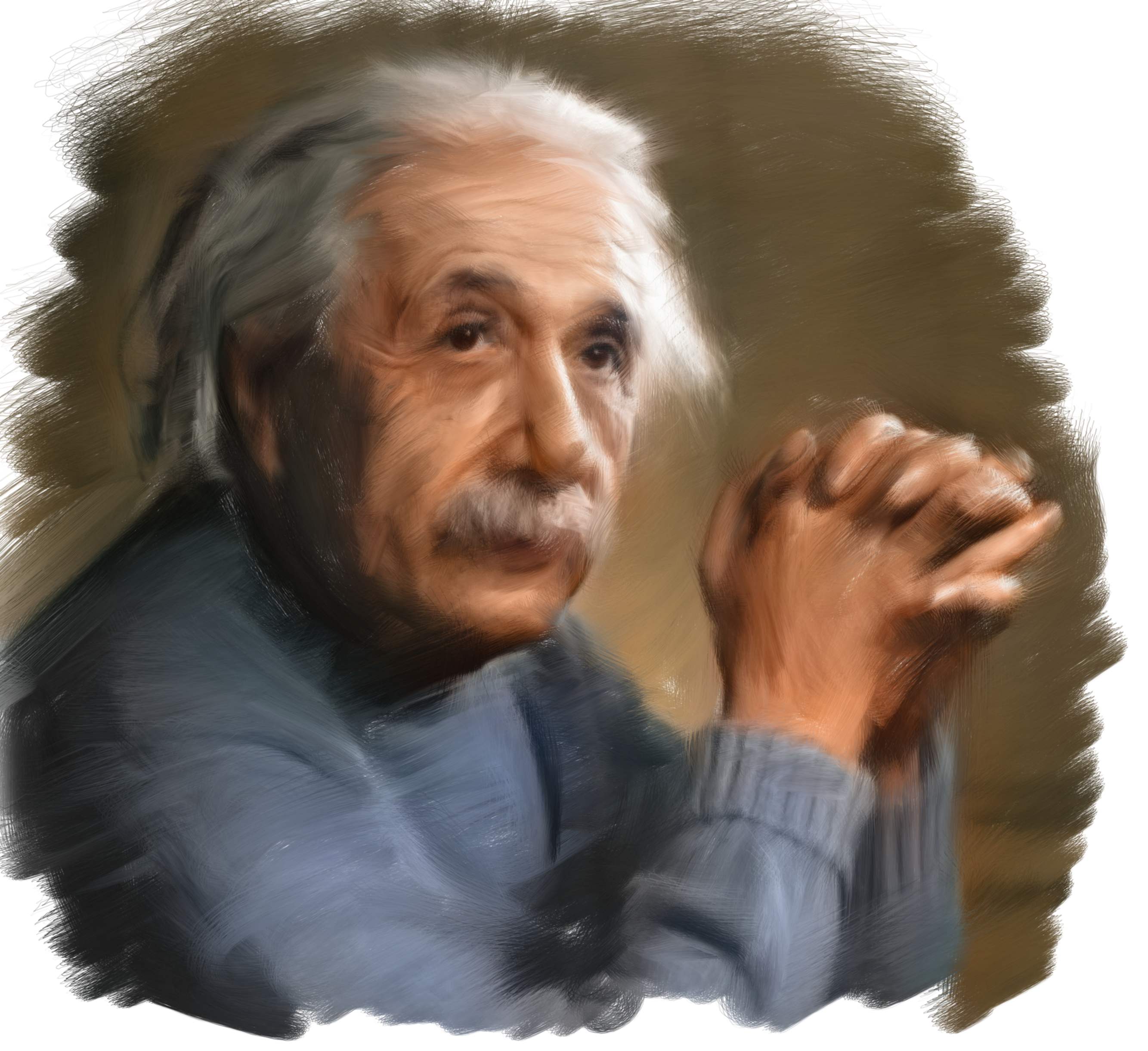 Painting of Einstein