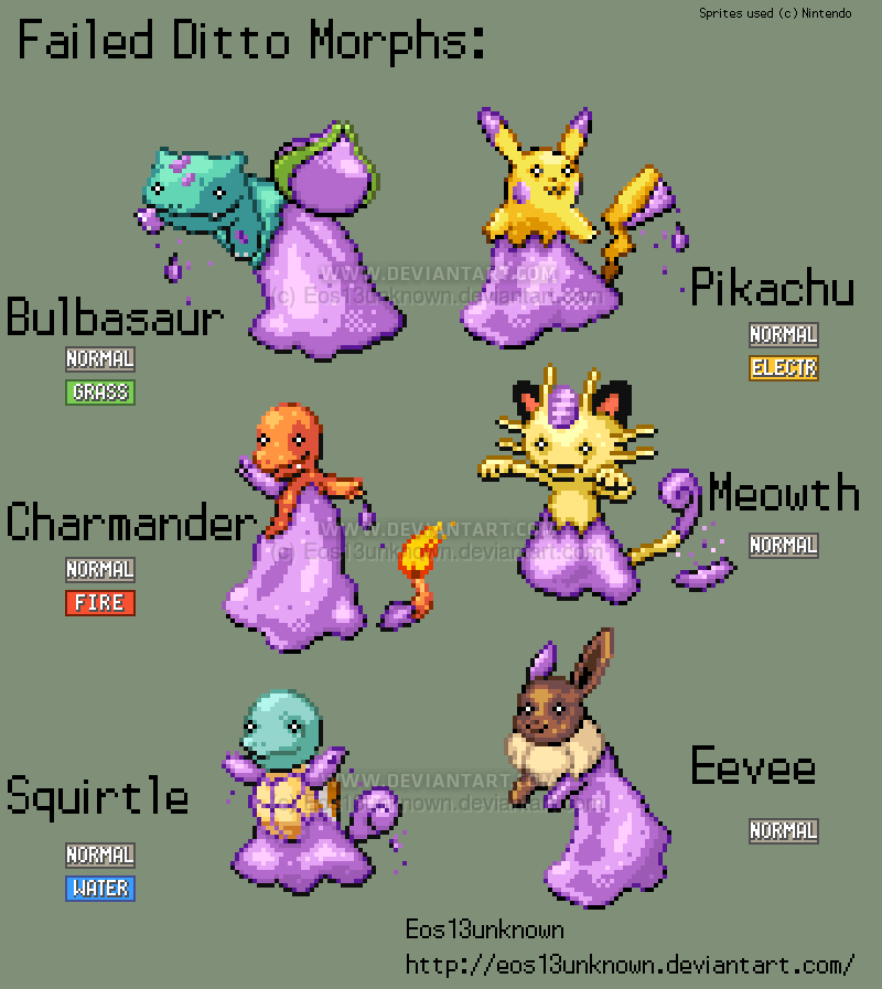 Ditto evolution chain by StarTiger5682 on DeviantArt