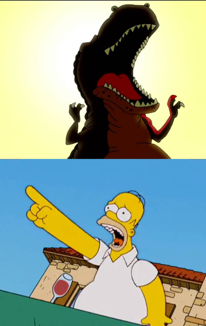Homer Gets Scared of Red Claw by Jaidenray on DeviantArt