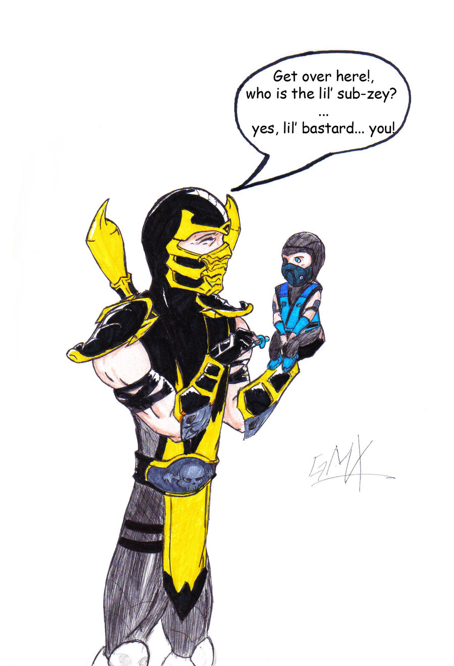 Babality scorpion and sub-zero