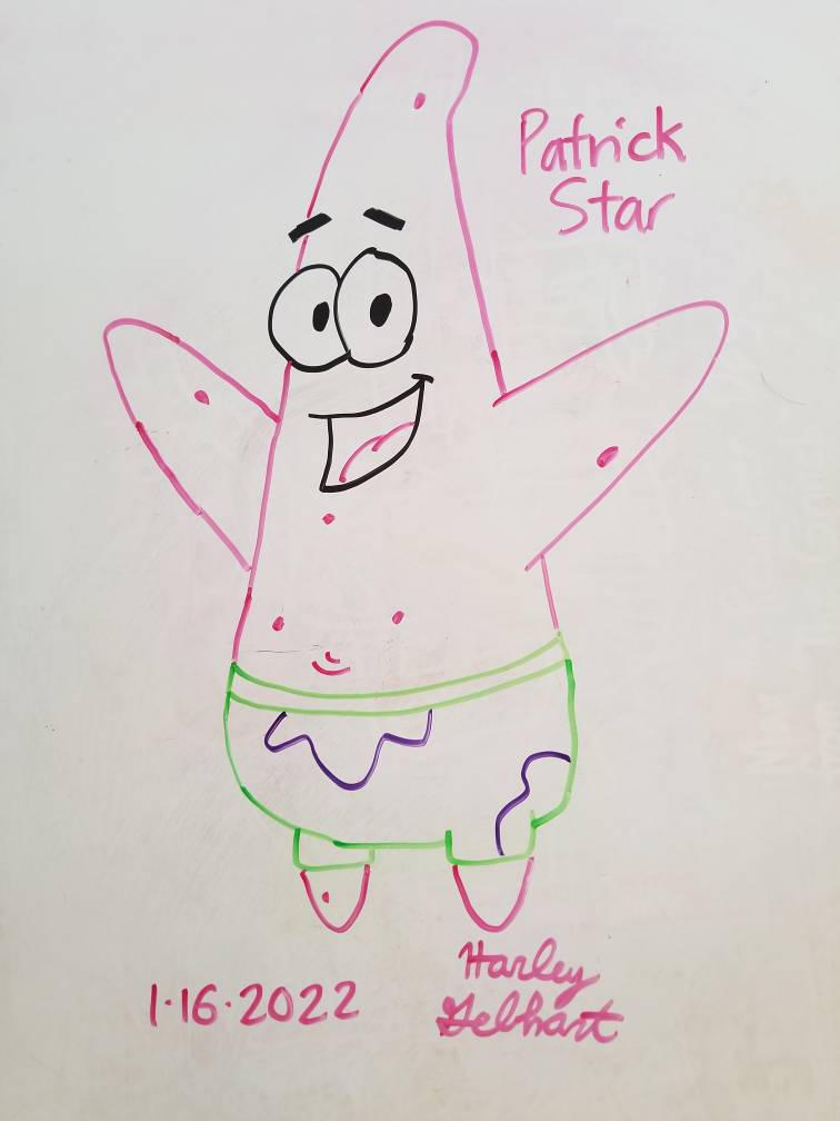 Patrick Star sketch optical clear drawing board#drawing #patrickstar #
