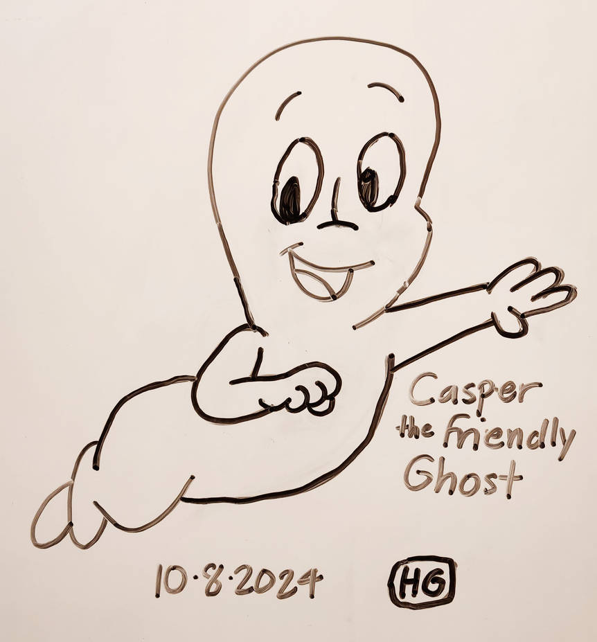 Casper the Friendly Ghost - 10-8-2024 by WhiteboardArtist on DeviantArt