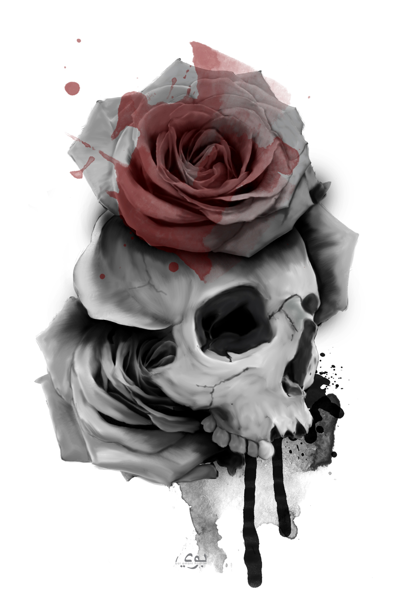 Skull Roses by exarxil