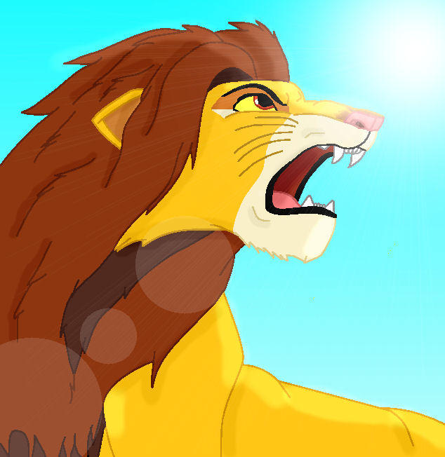 Roaring Simba Colored by SolitaryGrayWolf on DeviantArt