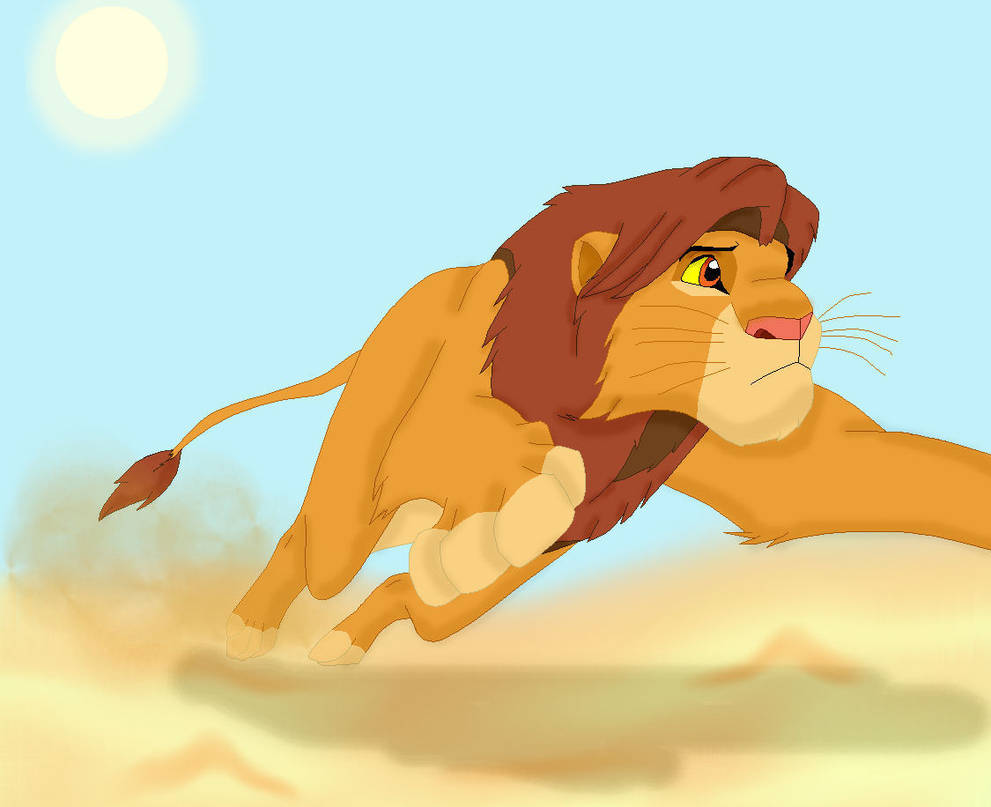 Simba Runs Home by SolitaryGrayWolf on DeviantArt