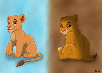 Lion King sketches_Colored by SolitaryGrayWolf