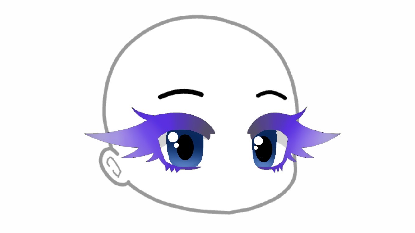 gacha life base with eyes