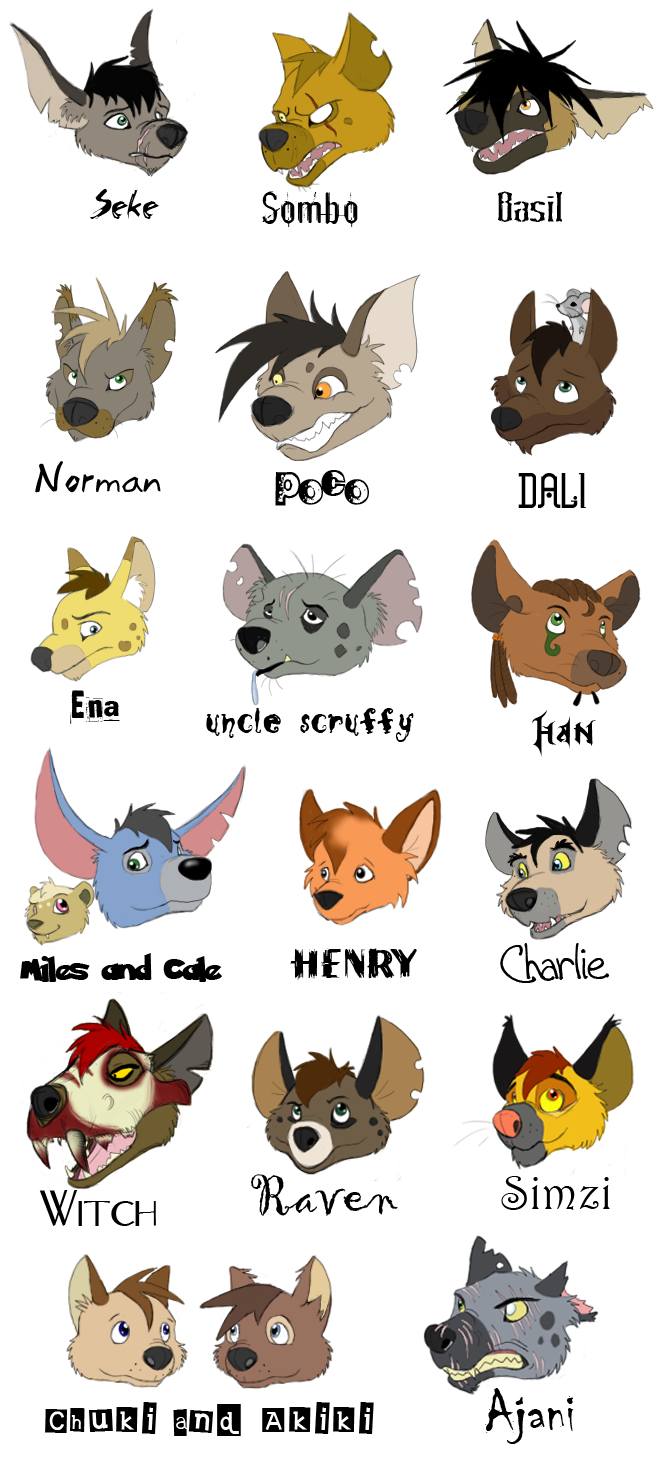 Hyena Character Headshots by PterosaurRaven-sama on DeviantArt Hyena Character Headshots by PterosaurRaven-sama on DeviantArt