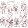 Firuko character concept sketches