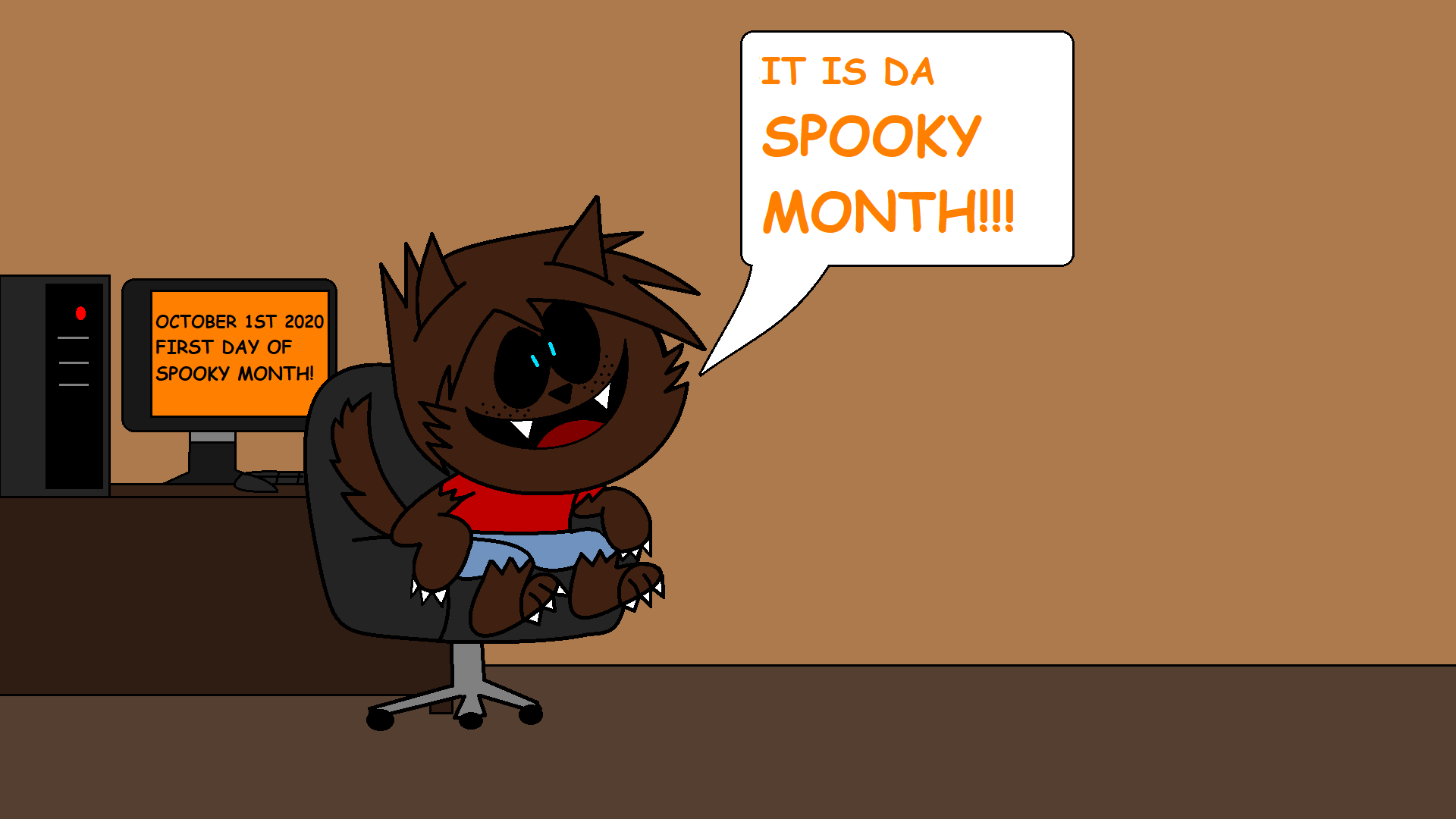 Just made a stupit spooky month GIF by whiteplumage233 on DeviantArt
