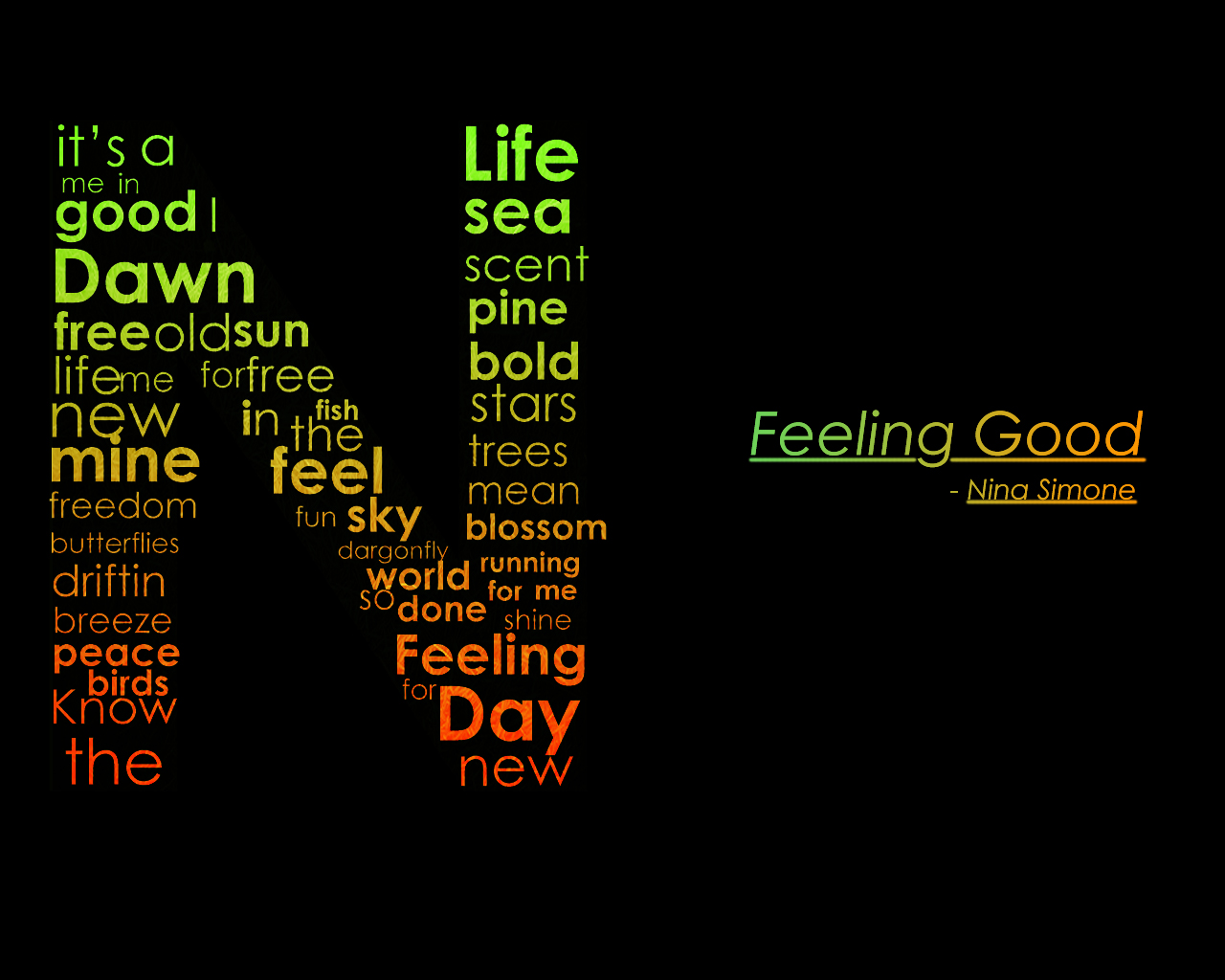 Feeling Good Typography by xXRookieXx on DeviantArt Feeling Good Typography by xXRookieXx on DeviantArt