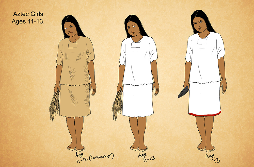 Aztec Postclassic Girls by Kamazotz on DeviantArt