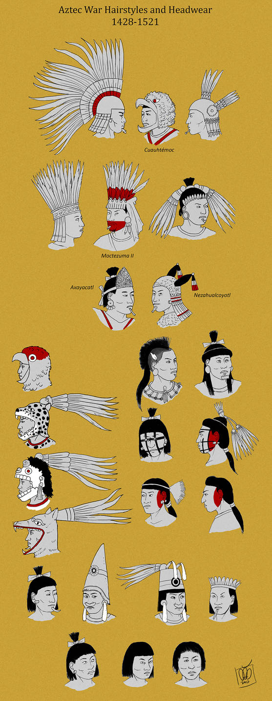 Aztec Hair Color Aztec Warrior Hairstyles by Kamazotz on DeviantArt