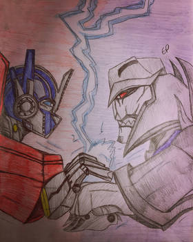 Optimus vs Megatron (colored)