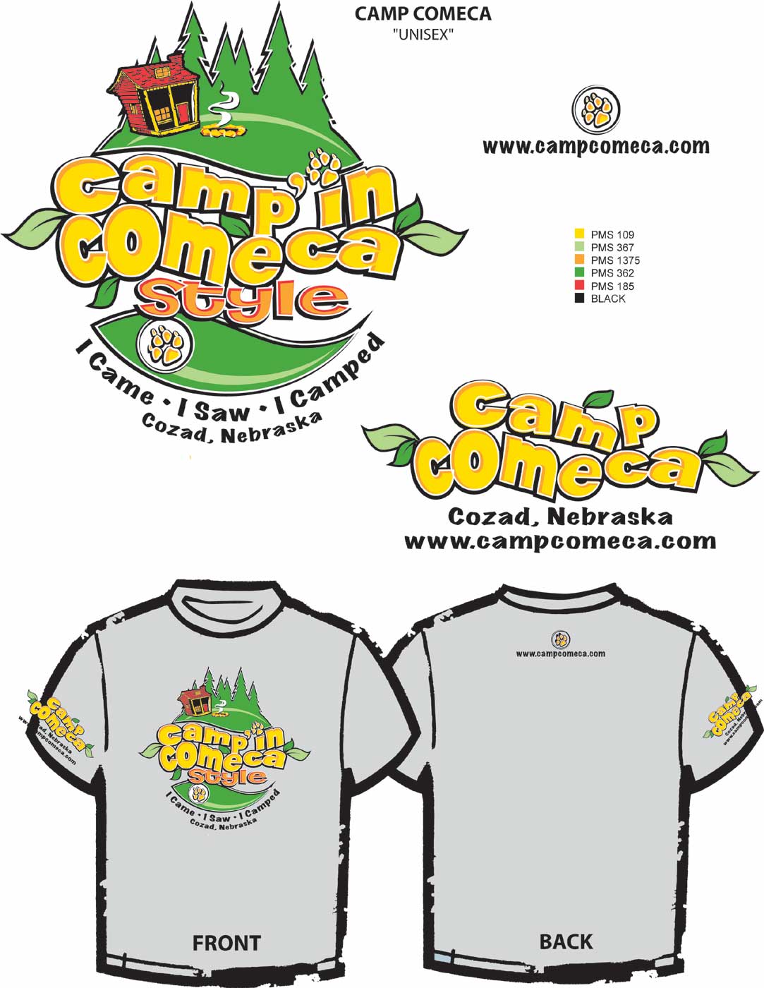 Camp Comeca - Kids Tshirt Design