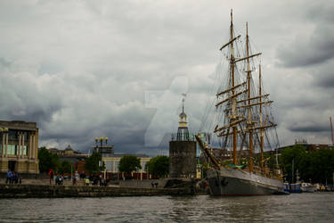 Ship at the riverfront