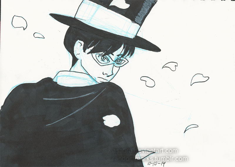 Inktober Day 10 Tuxedo Mask