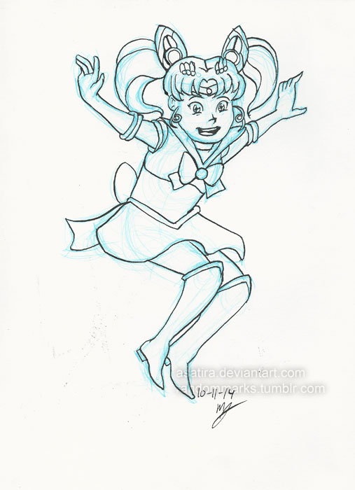 Inktober Day 11 Sailor Chibi-moon