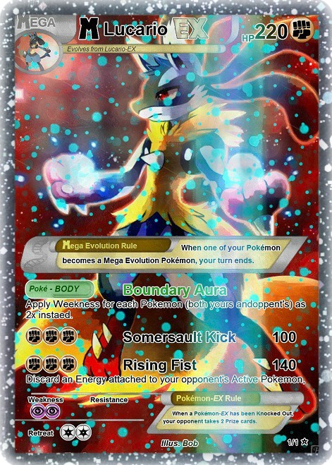 Shiny Mega Lucario Card.