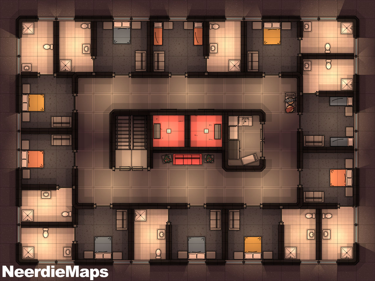 Underground rooms (RPG map) by ndvMaps on DeviantArt