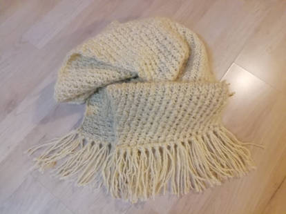 Knitted Scarf from hand-spun BFL