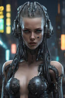 Cyberpunk Girl With Augmented Tech Body