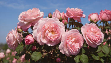 SILAS MARNER English Shrub Rose Mid pink