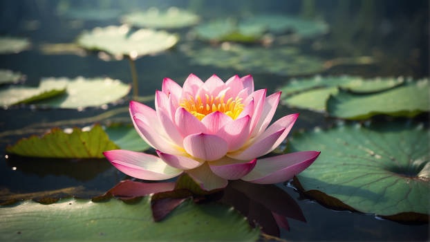 Beautiful Lotus Flower in a pond 0