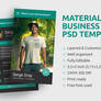 Material Design Business Card PSD template