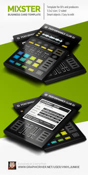 Traktor DJ D2 Digital DJ Business Card Template