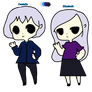 Chibi Castello and Elizabeth - OC