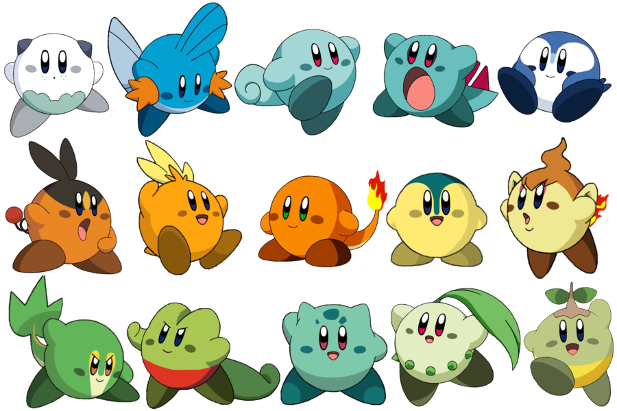 Pokemon Starters Kirbies