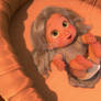 Baby Rapunzel as Elsa