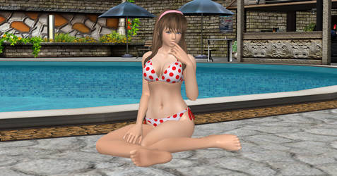 Hitomi Poolside in Polka-Dots