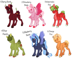 Fruit Pony Adoptable - SET PRICE (6/6)