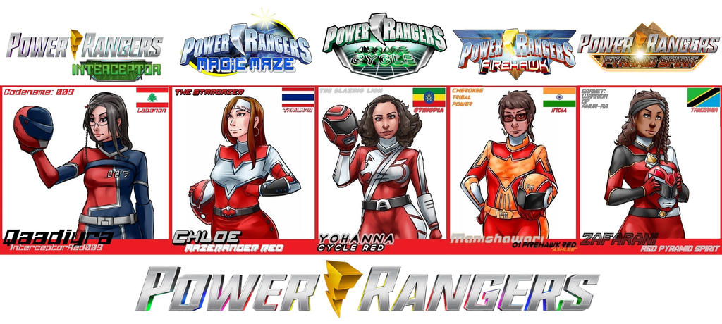 The 5 Best Female Red Rangers by ShadowOverlordXDZ by SunFalconRanger ...