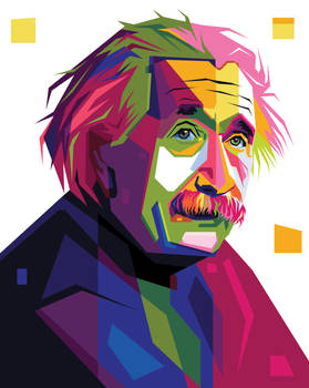 Albert Einstein In Pop Art Portrait Illustration