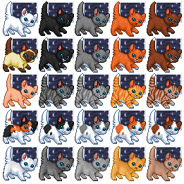 Free kitten icons with background